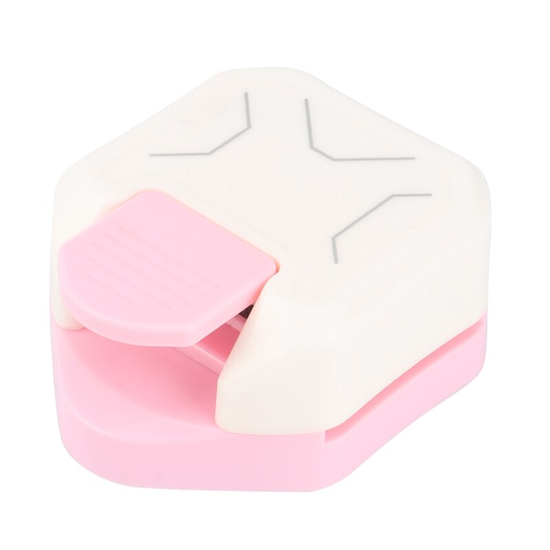 Corner Punch, 3 in 1 Craft Paper Corner Cutter for Paper Crafts, Laminate, Cardstock, Business Card: White Pink