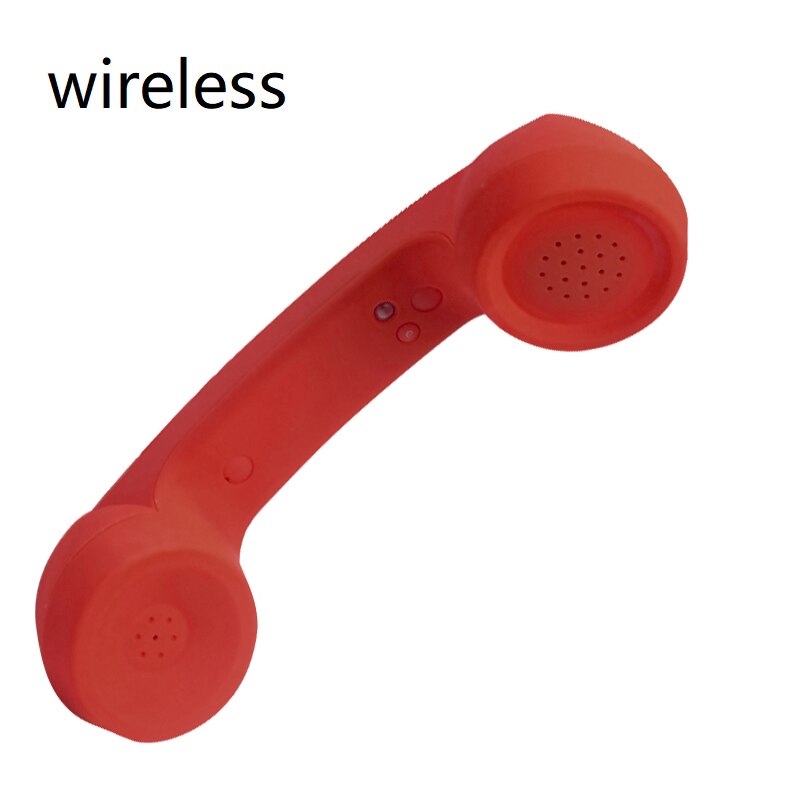 Wireless Retro Telefonhörer und Draht Strahlung-beweis Hörer Empfänger Kopfhörer für ein handy mit komfortable anruf: wireless red