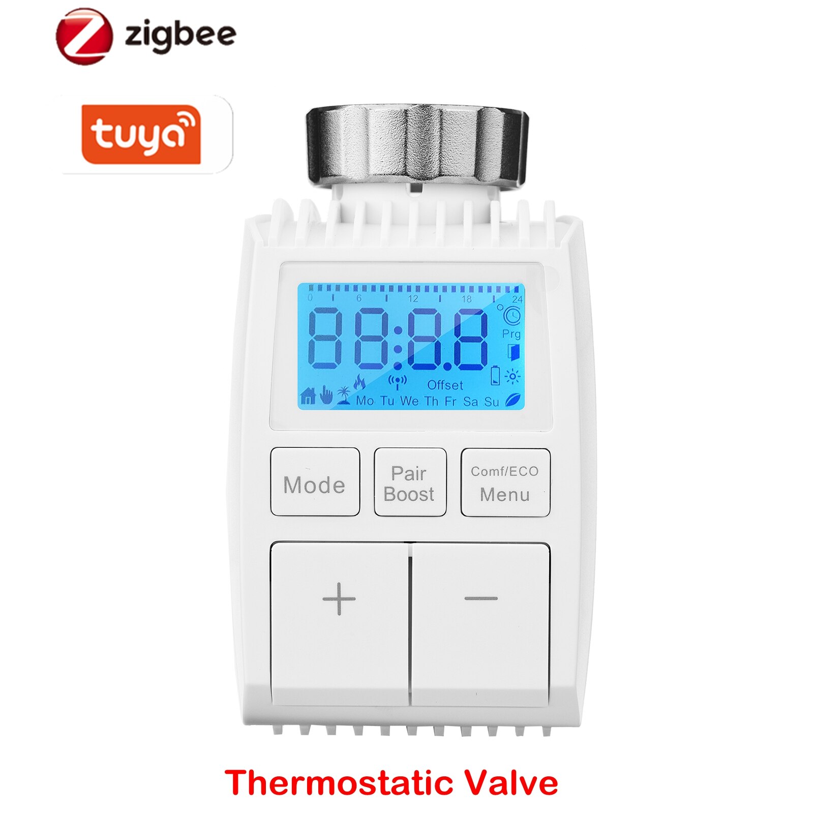 Vanne de radiateur thermostatique Tuya ZigBee Gateway, Thermostat intelligent Programmable hebdomadaire, radiateur de chauffage, commande vocale, application ouverte: Only Valve