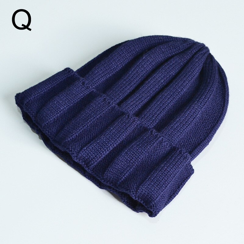 Gestrickte Baby Turban Mütze Warme Wolle Mützen Weichen Hütte Für freundlicher Mädchen Jungen neugeboren Elastische Kleinkind Kleinkind Winter Headwear Neue: Marineblau