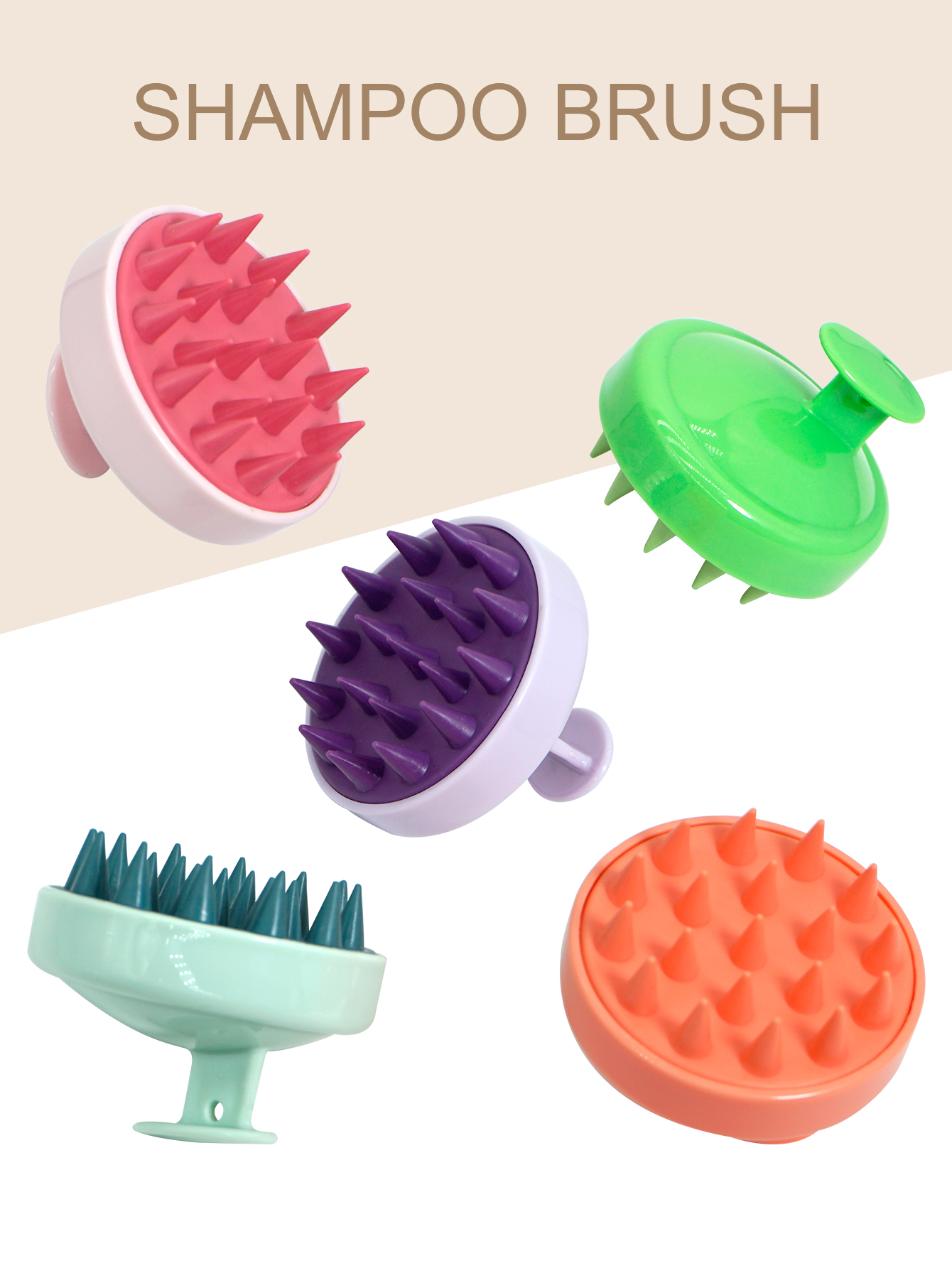 Champú de silicona, masajeador de pelo para el cuero cabelludo, cepillo para masaje del cuero cabelludo y la cabeza, cepillo para masaje del cuero cabelludo, peine, mango mágico, cepillo para masaje de Spa