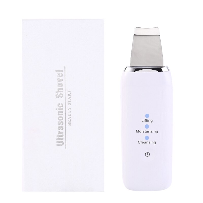 Ultrasonic Skin Scrubber Skin Ultrasonic Cleaning Peeling Extractor Facial Lifting Peeler Deep Cleaning Beauty Apparatus: Gold