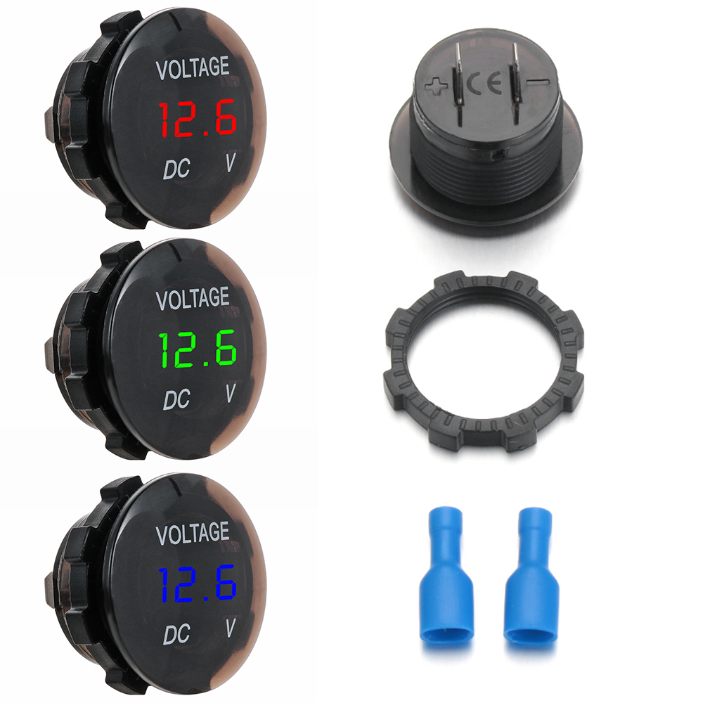 Dc 12V-24V Digital Panel Voltmeter Voltage Meter Tester Led Display Voor Auto Auto Motorfiets Atv Truck accessoires