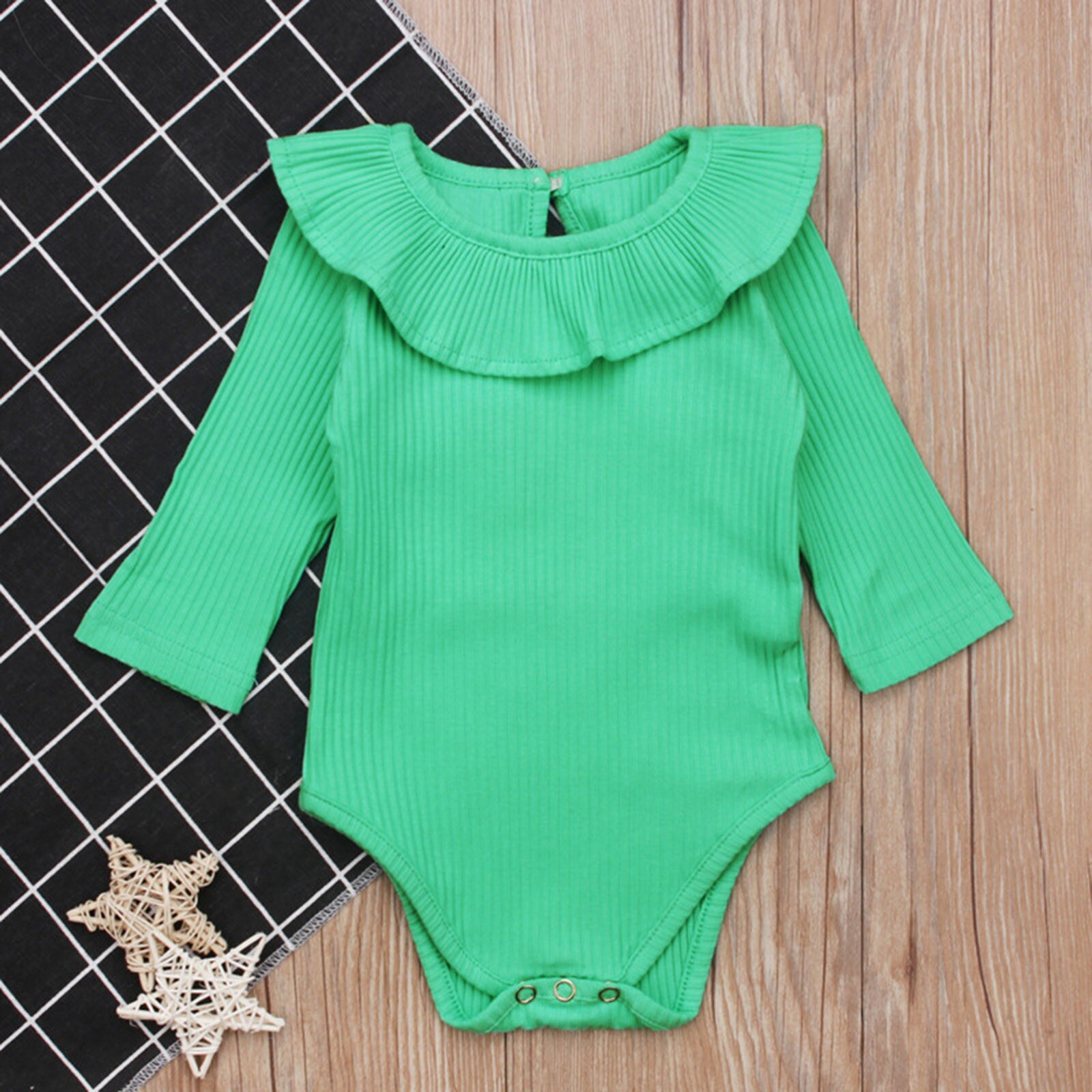 Kids Kleding Peuter Baby Baby Jongens Meisjes Kleding Solid Ruches Romper Jumpsuit Outfits Kinderen Casual Kleding