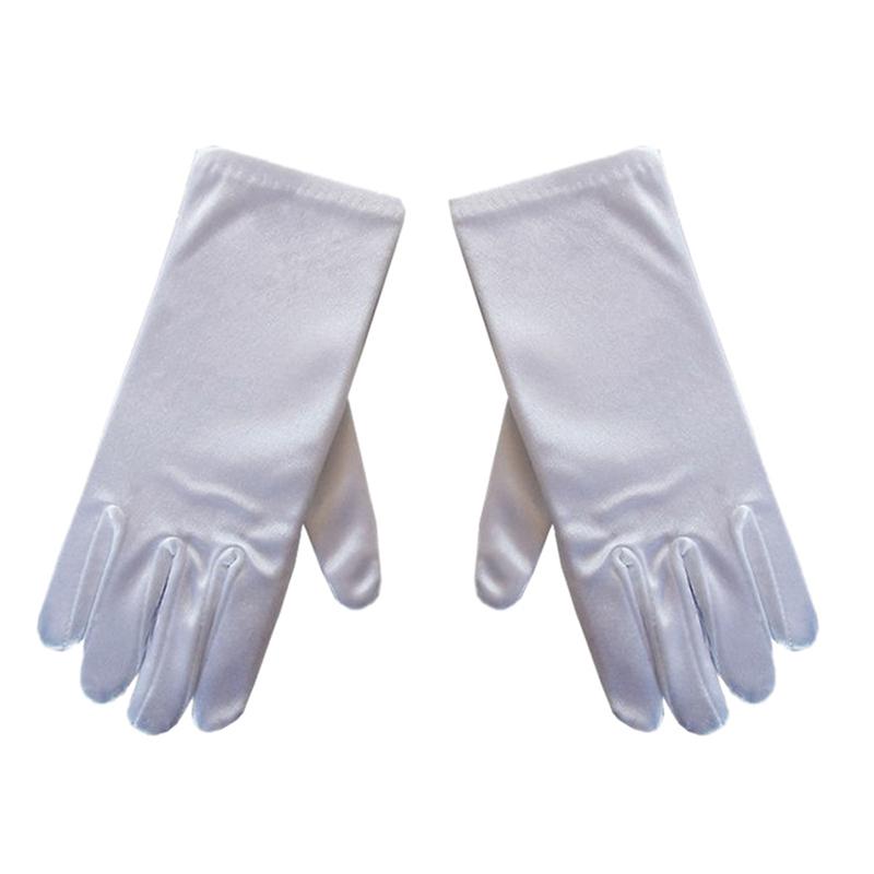 1 Pair Children's Dance Gloves White Elastic Festival Gloves Girls/Boys Tight Performance Short Gloves Kindergarten W4P3