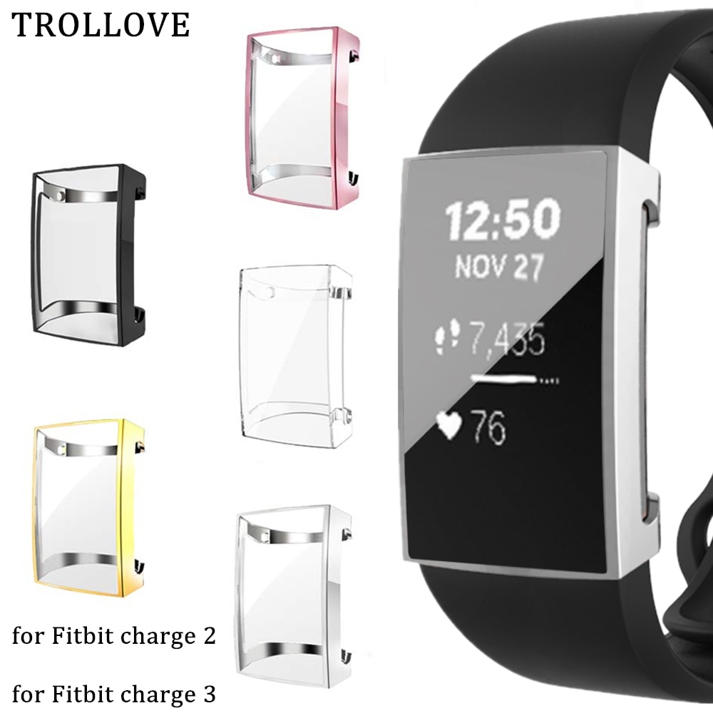 Näytönsuojakuori fitbit-lataukseen 3 pehmeää tpu ultraohut kirkas kuorikotelo fitbit-lataukseen 2 älykellon ranneke lisävarusteita