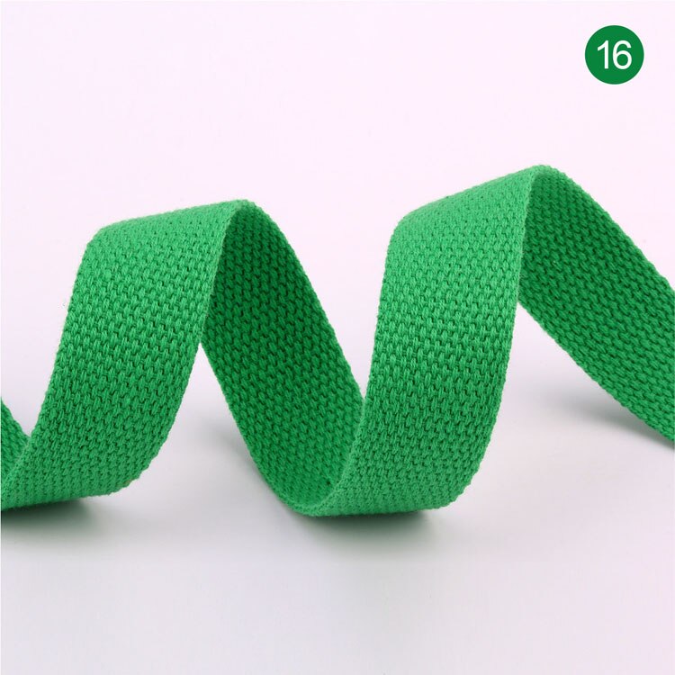20mm 50 Yards Soft Cotton Canvas Webbing Strap for Backpack 1.2mm-1.5mm Thickness Bias Tape Bag Strap Sewing Ribbon 19 Colors: Light green 20mm