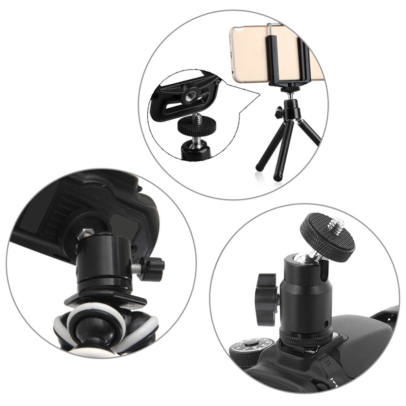 Kamerahalterung ,360 °-schraube mini-kamerakugelkopf schwenkhalterung kugelkopf für dslr-kamera, lichtstativ, stativ (2 stück)