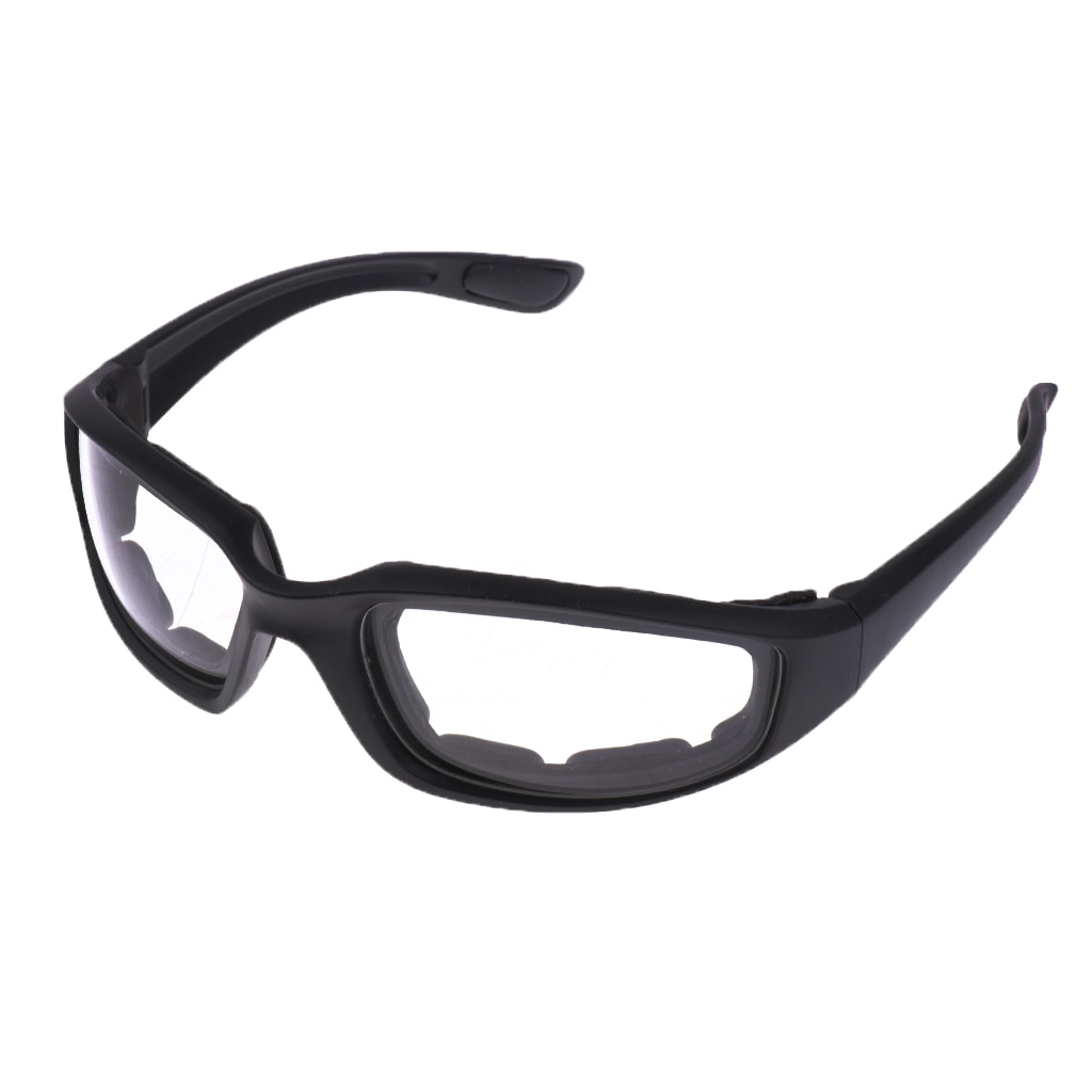 Gafas de sol a prueba de viento y polvo para motocicleta, lentes de protección, acolchadas, cómodas, transparentes, de PVC, con espejo, UV400