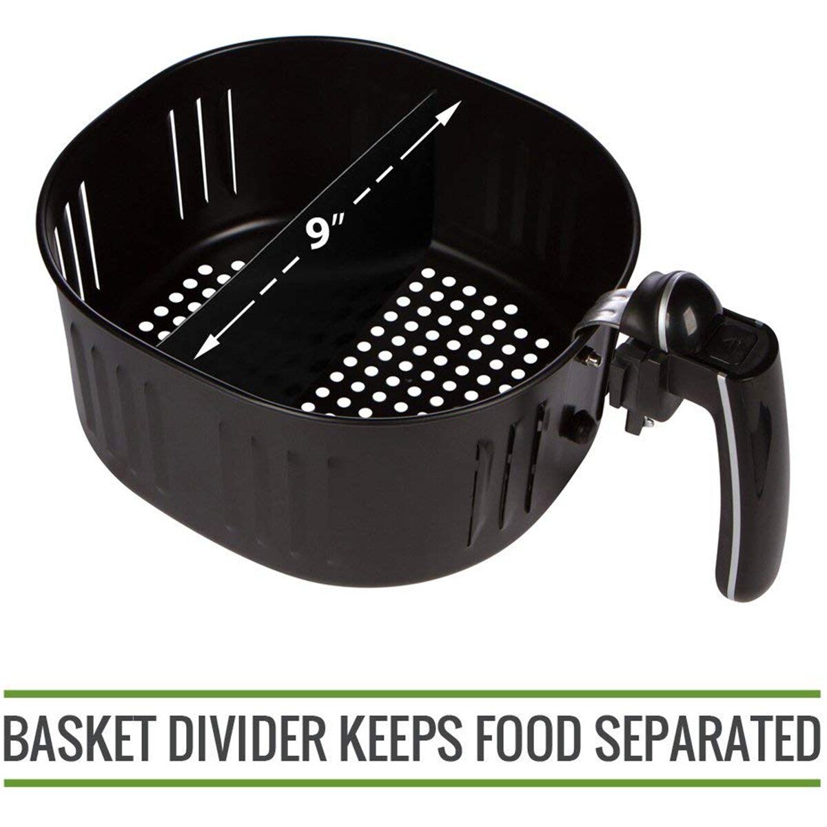 Séparateur de cuisson pour friteuse à Air XL, Compatible avec les paniers de friteuse à Air de 9 pouces. Le séparateur de panier de friteuse à Air garde les aliments séparés