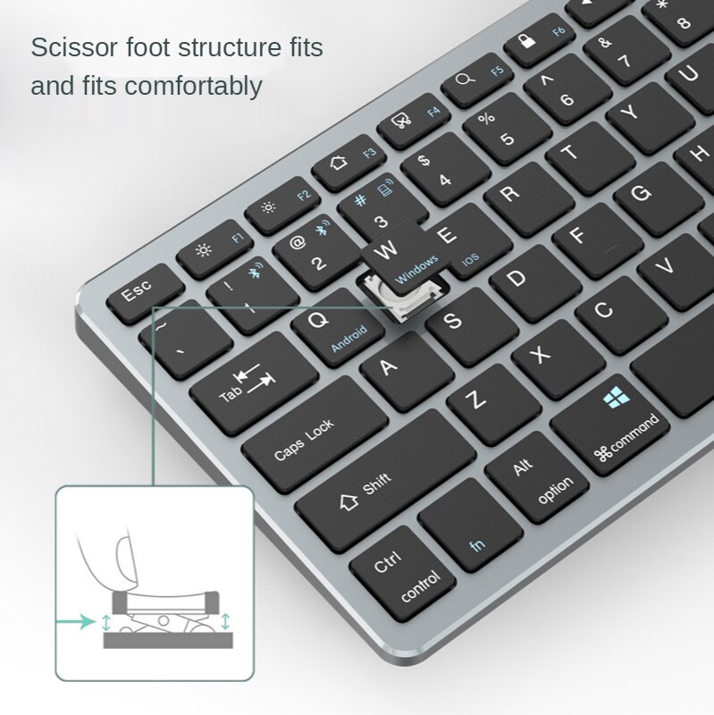 Bluetooth Keyboard Wireless Keyboard and Mouse Combo Mini Multimedia Keyboard Mouse Set For Laptop PC TV iPad Macbook Android