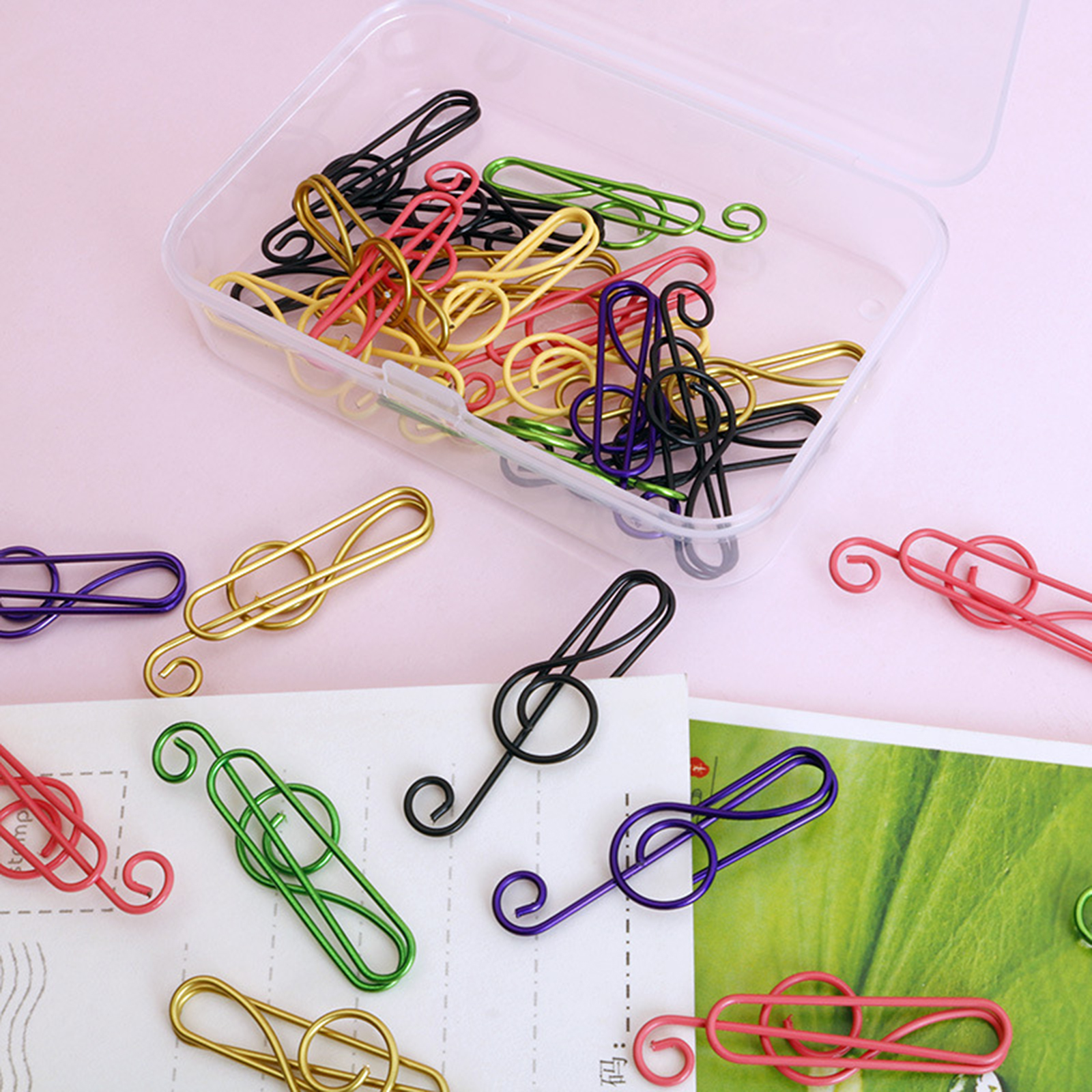 100x Paperclip School Notebook Memo Paperclip Document 40X12Mm Accessoires