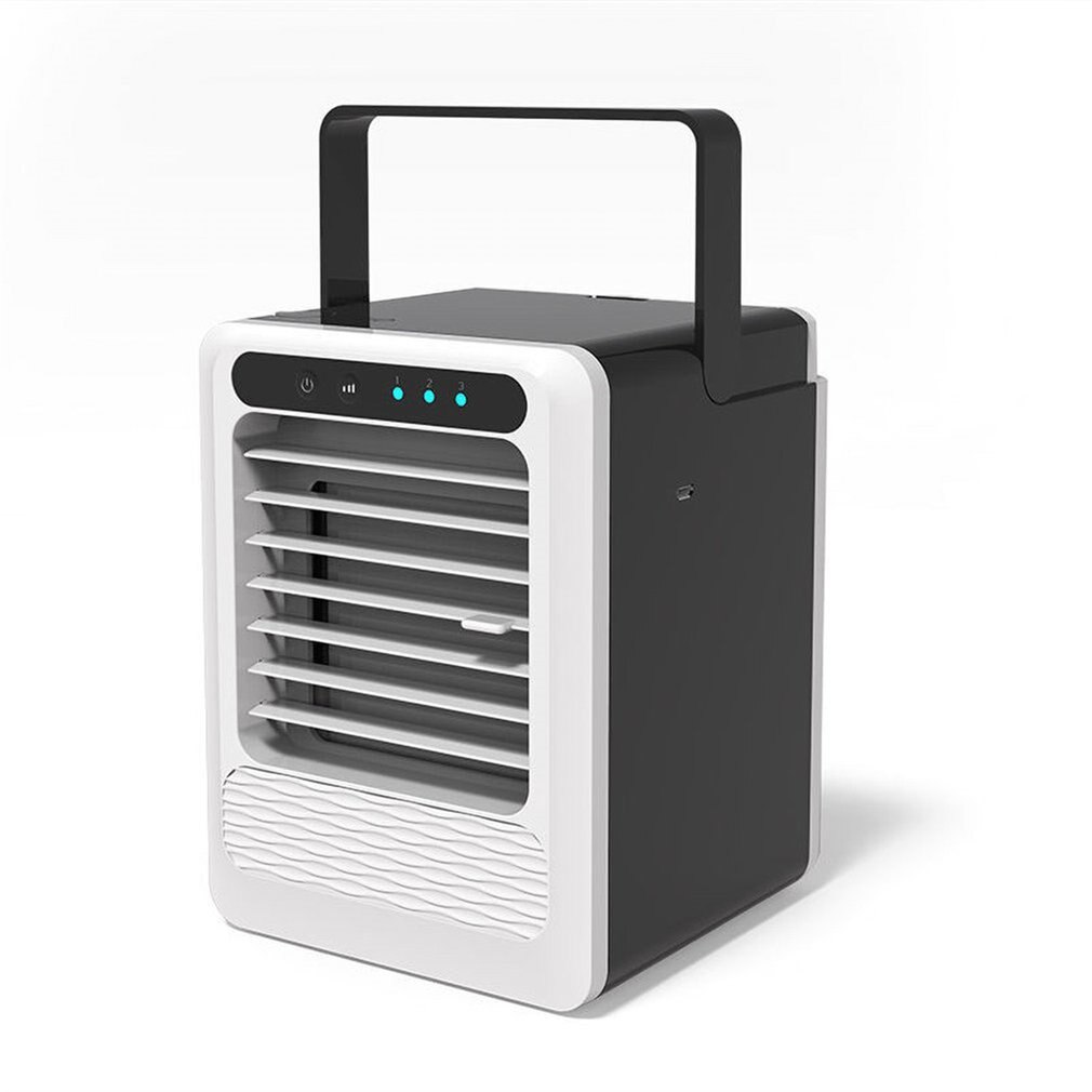 7 Light USB Mini Portable Air Conditioner Air Cooler Fan Desktop Space Cooler Personal Space Air Cooling Fan For Room Home: Lavender