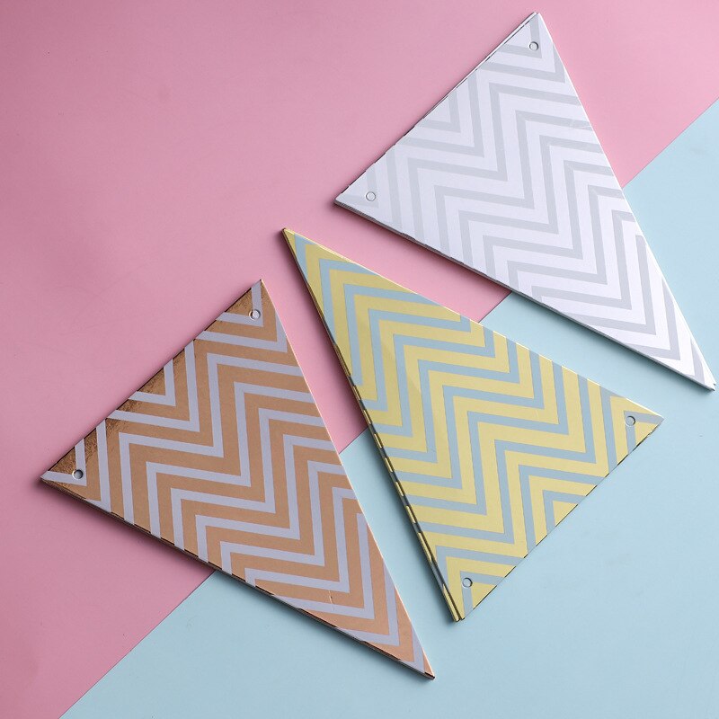 Rose or joyeux anniversaire décoration bannière 1st premier anniversaire garçon fille fête enfants adulte banderoles tissu drapeaux guirlande