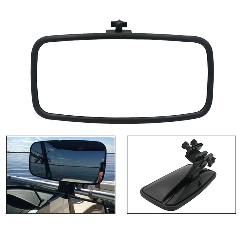Universal Marine Rear View Mirror, for Ski Boats Pontoon Boat Watersport Watercraft Surfing Mirror Panoramic Mirror: Default Title