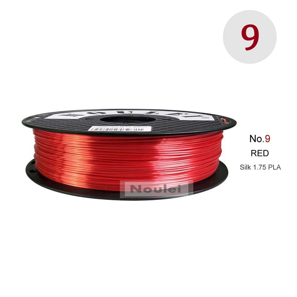 Noulei 3D Print Gloeidraad 1.75 Mm Pla Zijdeachtige Goud 0.5Kg Zijde Als Voelen Rijke Glans Koper Gouden Zilver 500G Printer Materialen: Red