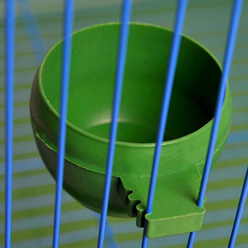 2 Style Pet Birds Hanging Feeding Trough Parrot Food Water Bowl Feeding Splash-proof Cup Plastic Bird Pigeons Cage Feeder