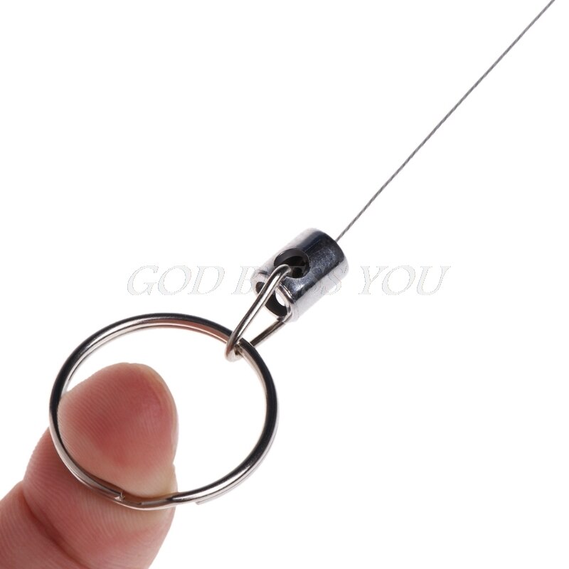 Clé de rétracteur Zinger porte-anneau utile, câble en acier rétractable de 60cm, Anti-perte directe