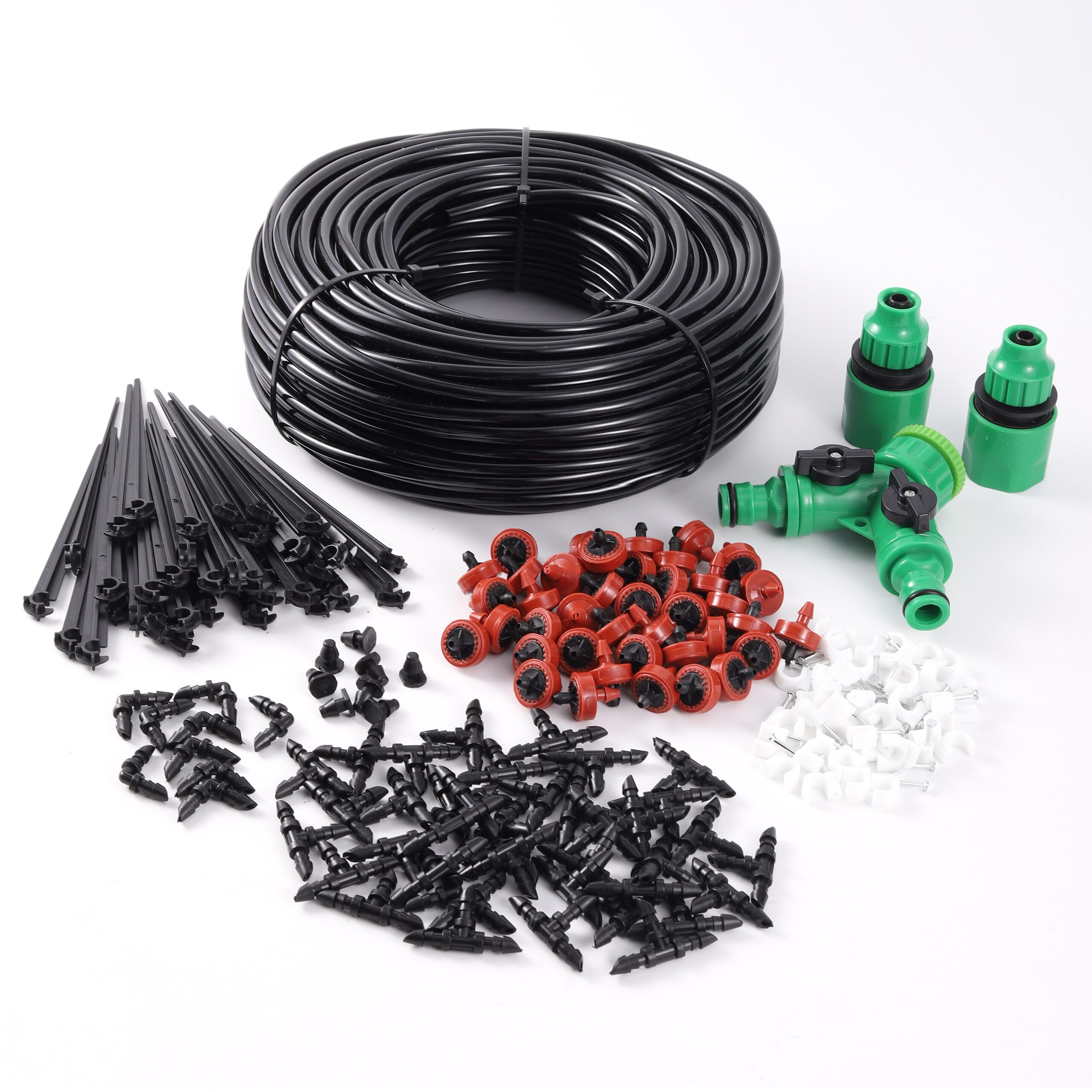 1 Set 10/15/20/25/30/40m Drip Irrigation Spot Watering Kit 2L Drip Emitter Garden Agriculture Irrigation Compensation Regulator
