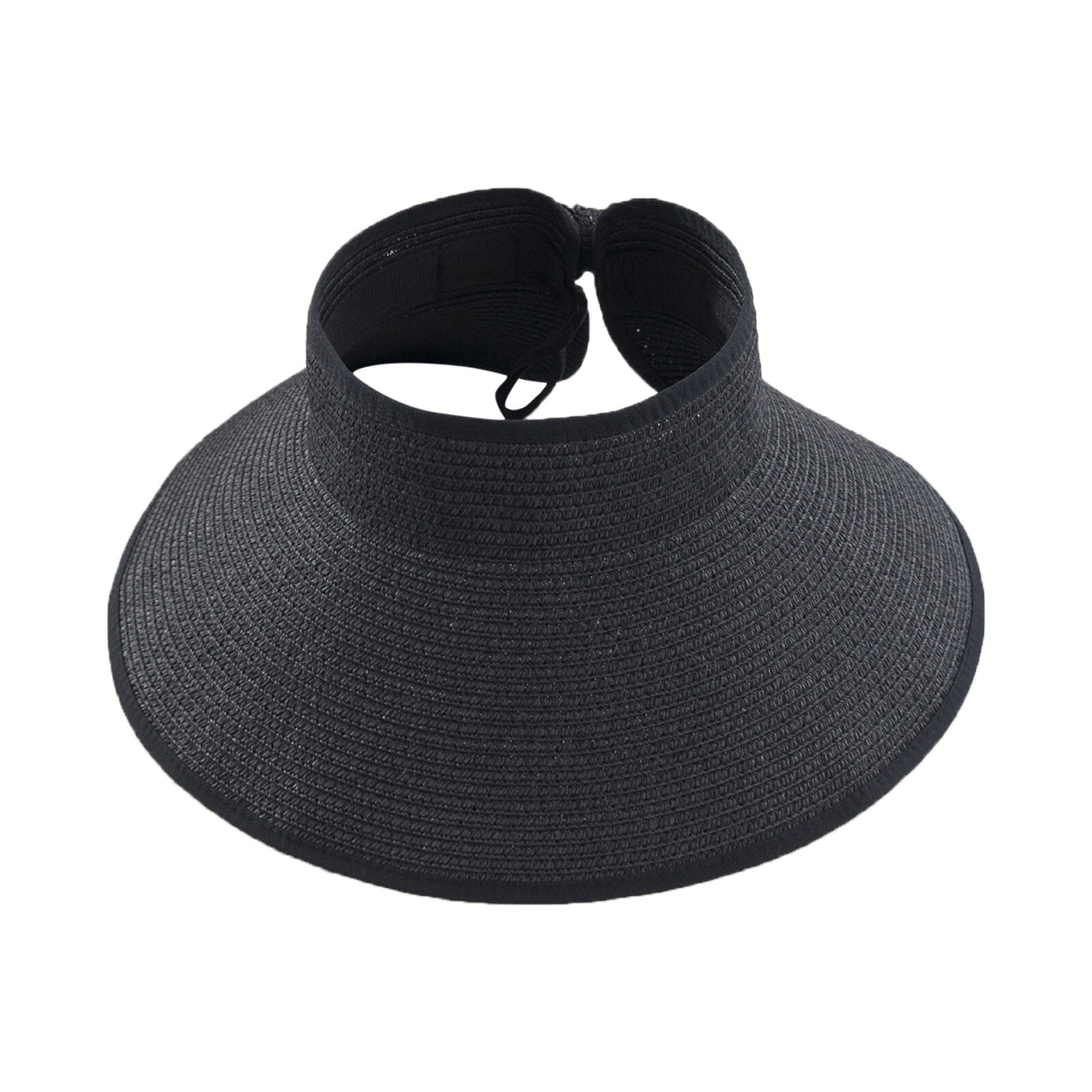 Chapeau de soleil à visière pour femmes, couvre-chef d'extérieur pliable, à Large bord, Protection UV, pour la plage, , d25: B