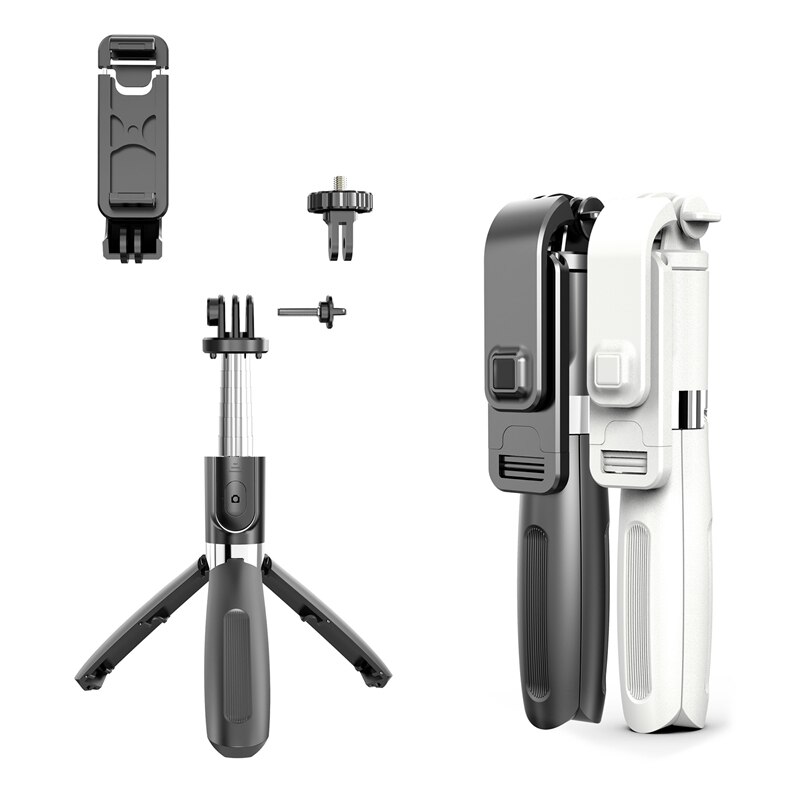 -multifunktionaler kabelloser bluetooth-selfie-stick, tragbarer handyhalter, ausziehbares mini-stativ für ios- und android-smartphones