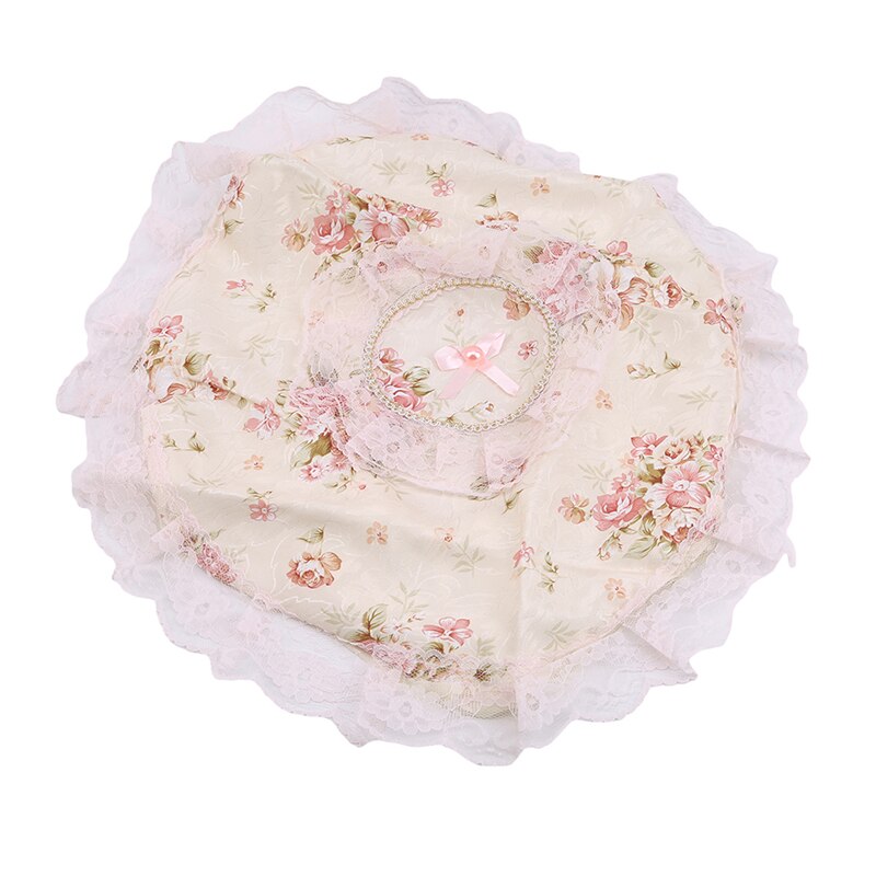 Fan Cover Pastoral Non-woven All-inclusive Electric Fan Circle Fan Dust Cover Protection Case Safety Fan Cover: pink