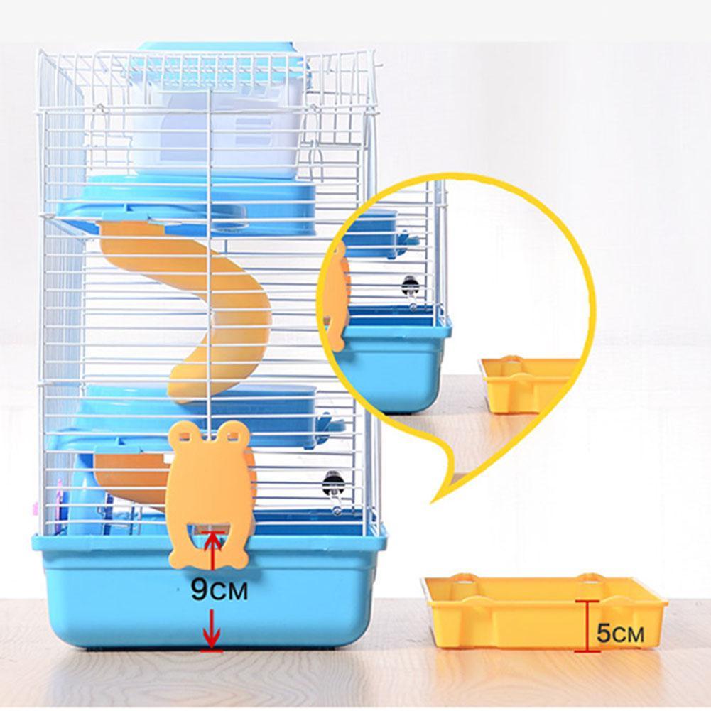 3-storey Pet Hamster Cage Luxury House Portable Mice Home Habitat Decoration Small Pets Chinchilla Hamster House Cage