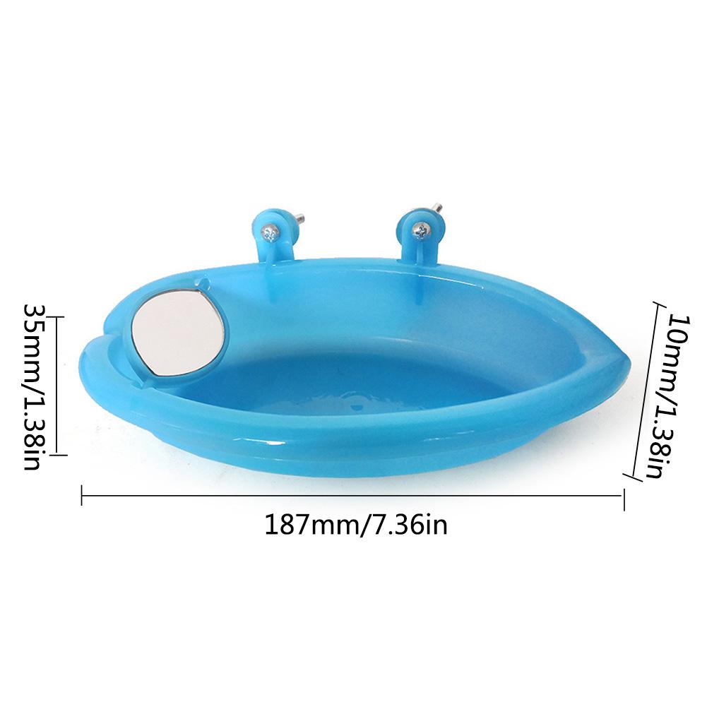 Juguete de espejo Baño de aves con bañera de espejo juguete de espejo fijable para baño de peonías y pájaros Budgerigar