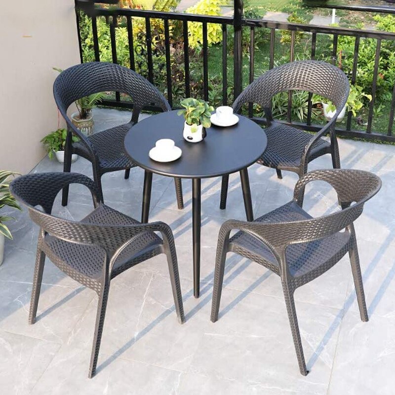 Rattan intrecciato, materiale di riparazione in vimini di plastica per sedia da giardino tavolo nero mobili da giardino cestino portaoggetti tessuto a mano fai-da-te