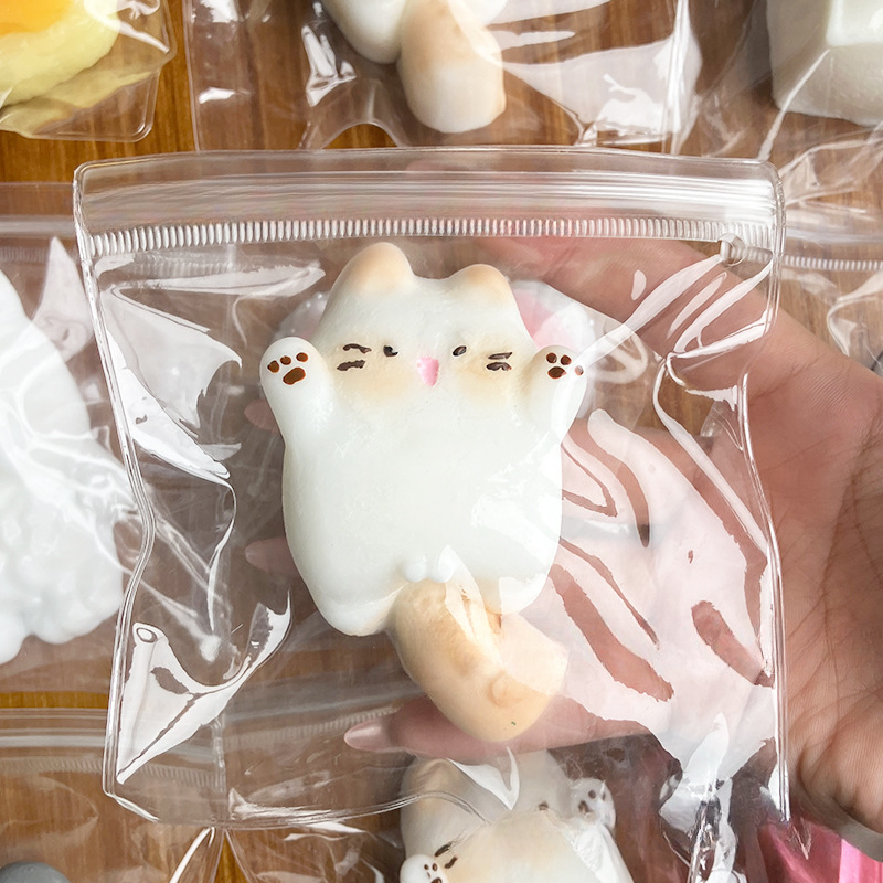 Pie antiestrés de Navidad, pie blando suave, pegajoso, alivio del estrés, juguetes relajantes, apretar, tabique, pata de gato, juguete de dibujos animados Kawaii