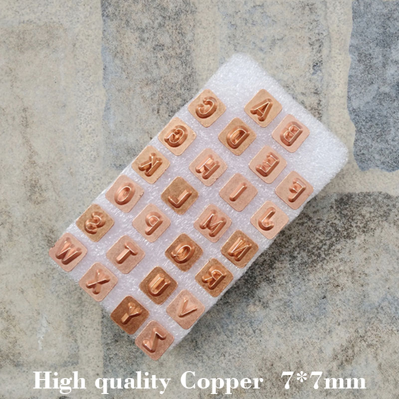 DIY Leather Puncher Tools Letter Stamp Tool Uppercase Capital Letters 26 Alphabet Leather Craft Stamps Working Saddle 3.5-7mm