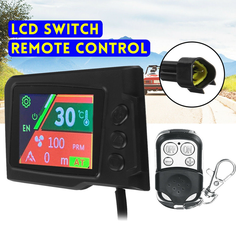 12V/24V LCD Switch Air Diesel Heater Monitor Truck W/ Remote Control