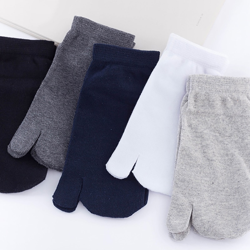 Tongs sandales bout fendu Ninja chaussettes footful hommes kimono pour femme pied doigt coton chaussettes unisexe japonais Kimono tongs