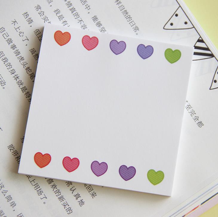 1 Pcs Kawaii Snoep Kleur Beren Bloem Hart Meisjes Papier Memo Pads Notepad Koreaanse Briefpapier Sticky Notes Bladwijzer: 3