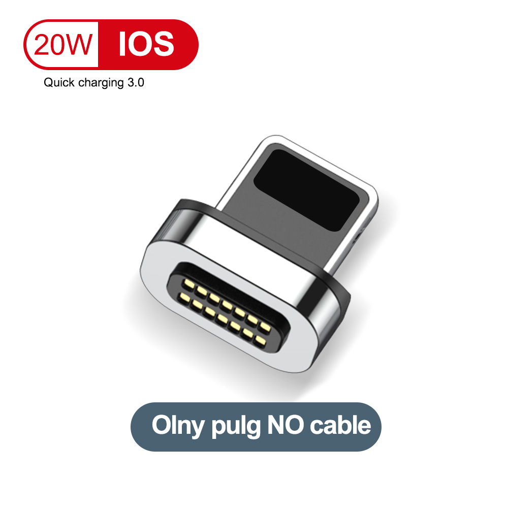 Elough  pd 20w magnetisches schnellladekabel usb-c auf hell kabel für iphone 13, 12 , 11 Profi max,  xr 8, macbook, ipad usb-c daten-pd-kabel: Nur ios-stecker / 0.5m