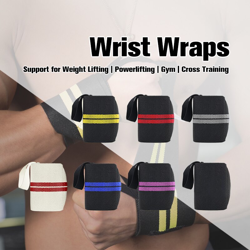 Adjustable Wristband Elastic Wrist Wraps Bandages For Weightlifting Power Lifting Breathable Wrist Support