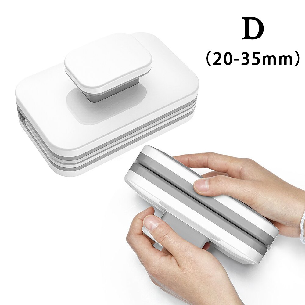 Double Side Magnetic Window Cleaner Glass Cleaner Magnet Windows Glass Cleaning Brush Office Home Household Wash Window Wiper: D