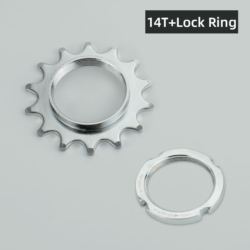 Deemount fast gear cykel friløb tandhjul nav låsning 1 speed fixie cykel gevind låseringe 13t 14t 15t 16t 17t 18t: Gul