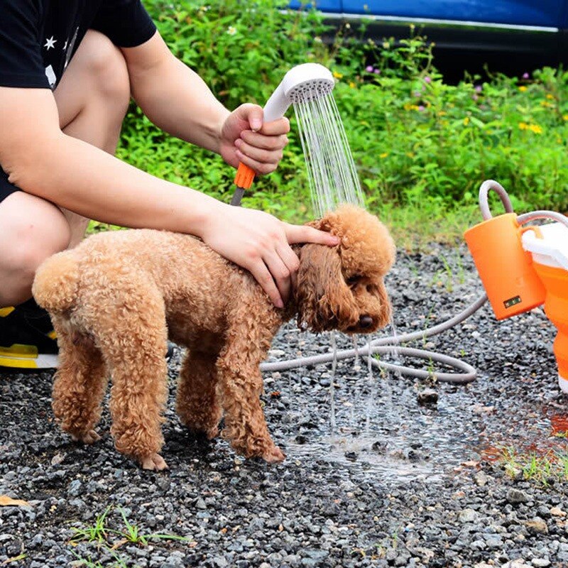 Camping Shower Portable Electric Shower Outdoor Camping Shower with Built-in Battery Rechargeable Waterproof