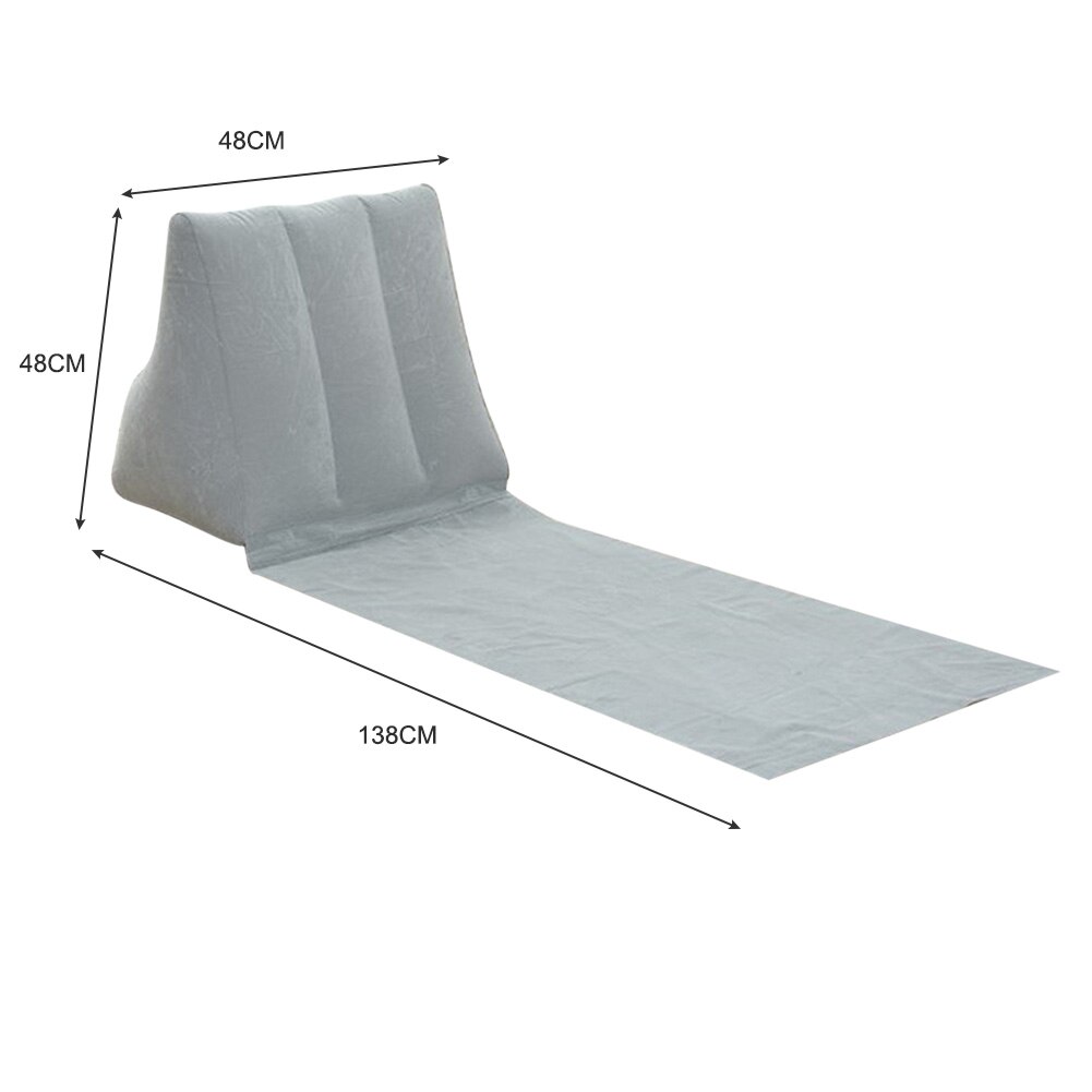 PVC Inflatable Beach Mat Camping Lounger​ Waterproof Back Pillow Triangle Cushion Chair Seat Air Bed OutdoorTravel Accessories