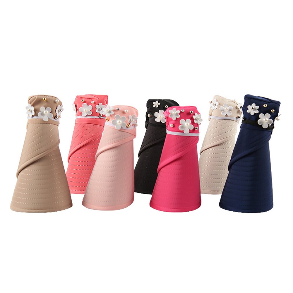 Zomer dames anti-uv opvouwbare zonneklep pet brede rand beschermt gezicht ademende outdoor hoed meerkleurig optionele bot pet