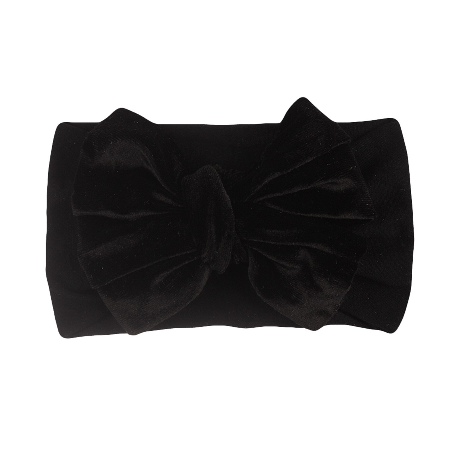 #30 nueva de bebé de terciopelo diadema turbante gran diadema bebé lazo anudado para Recién Nacido cinta para el pelo de lazo niños chico cabeza accesorios para el cabello: A