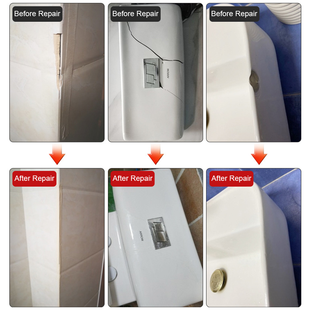 Tile Repair Kit Marble Repair Kit Shower Repair Kit Porcelain Repair Kit Tile Repair Agent for Chips Dents Cracks Holes Scratch