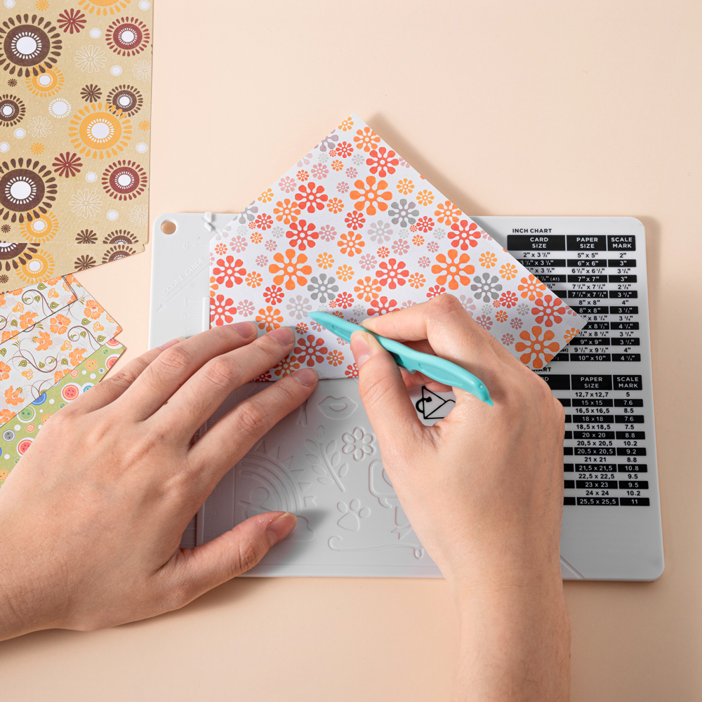 Paper Trimmer Scoring Board Craft Paper Cutter Folding Scorer for DIY Scrapbooking Card Making Tool