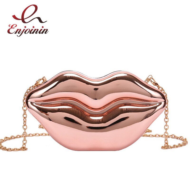 Rode Lip Styling Partij Bruiloft Clutch Tas Voor Vrouwen Mode Portemonnees En Handtassen Vrouwelijke Schouder Chain Crossbody Tas