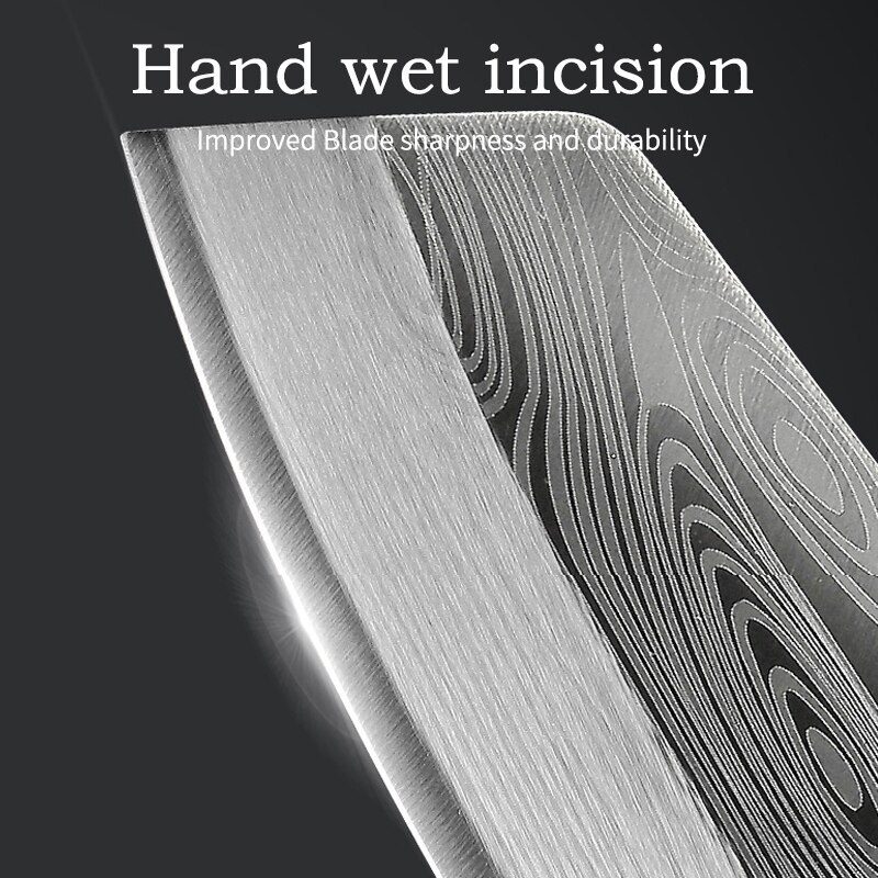Chinese Cleaver Handmade Chopper Chef 3cr13 Stainless Steel Knife Kitchen Knives Meat Vege Slicer Chopping Knife