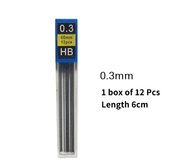 Matita meccanica professionale in metallo per schizzi 0,3/0,5/0,7/0,9/1,3/2,0/3,0 mm: Blu