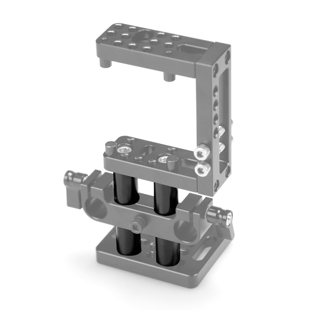SmallRig Aluminum Alloy 15mm Diameter Rods (2.5 Inch) 63.5mm With 1/4" Threading Holes For QR Plate 2 pcs Pack - 1590