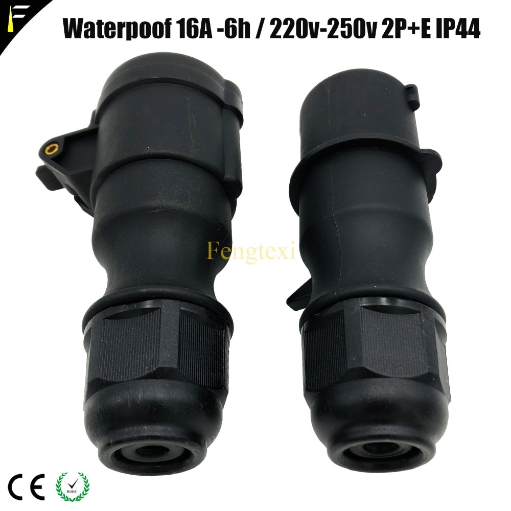 2PCS 16A PCE CEE Connector EU Coupl Male&Female IP44 Industrial Plug&Socket for Adapter Split Box Distributor Connector Head