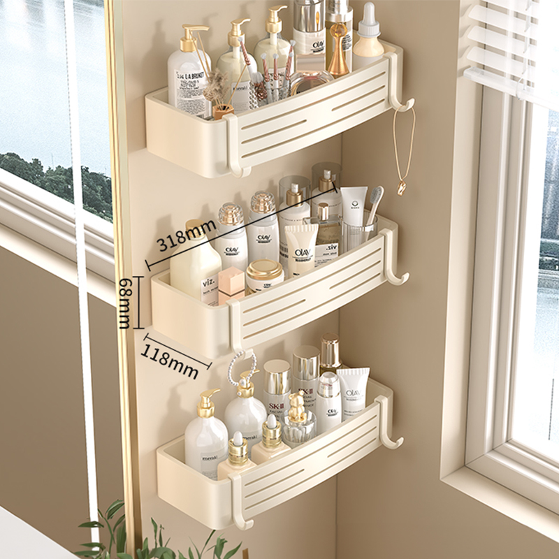 Kein Bohren, multifunktionales Organizer-Regal, selbstklebendes Lagerregal, große Wandbehang-Organizer, Dusch- und Shampoo-Gestell für Badezimmer: verrotten